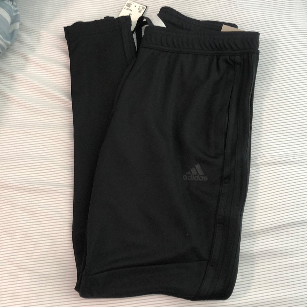 Brand New Adidas tapered fit pants sz S in black